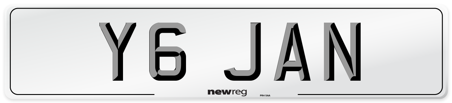 Y6 JAN Number Plate from New Reg